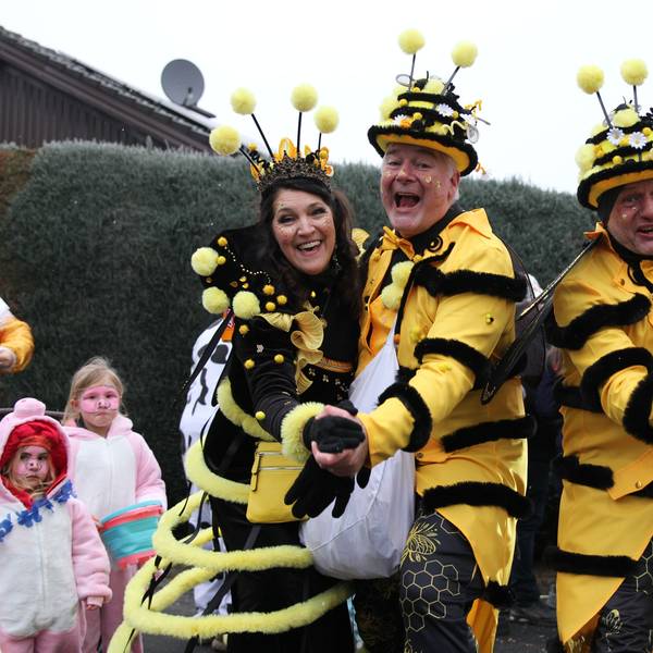 Auch wenn es noch etwas kalt ist, legen diese Bienen eine Tanzeinlage ein: Alexandra (v.l.) und Uli Zender, Knut Wienecke und Nicole Nassiry.
