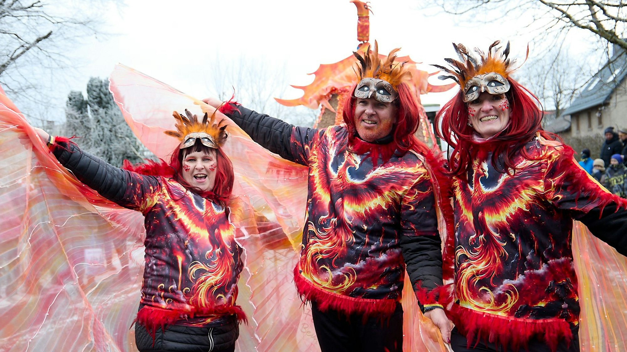 Als Phönix war eine der Fußgruppen unterwegs.