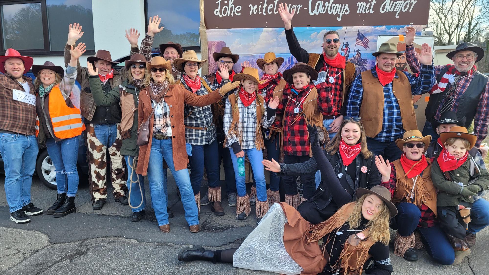 Das Foto zeigt Trapper und Cowboys