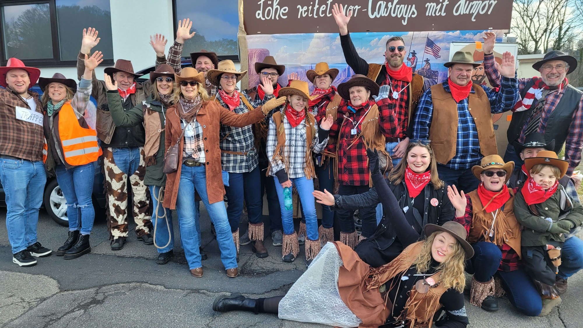 Das Foto zeigt Trapper und Cowboys