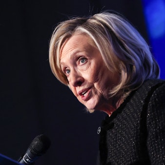 Die frühere First Lady und Ex-Außenministerin Hillary Clinton bei einer Rede in Berlin. (Archivbild)