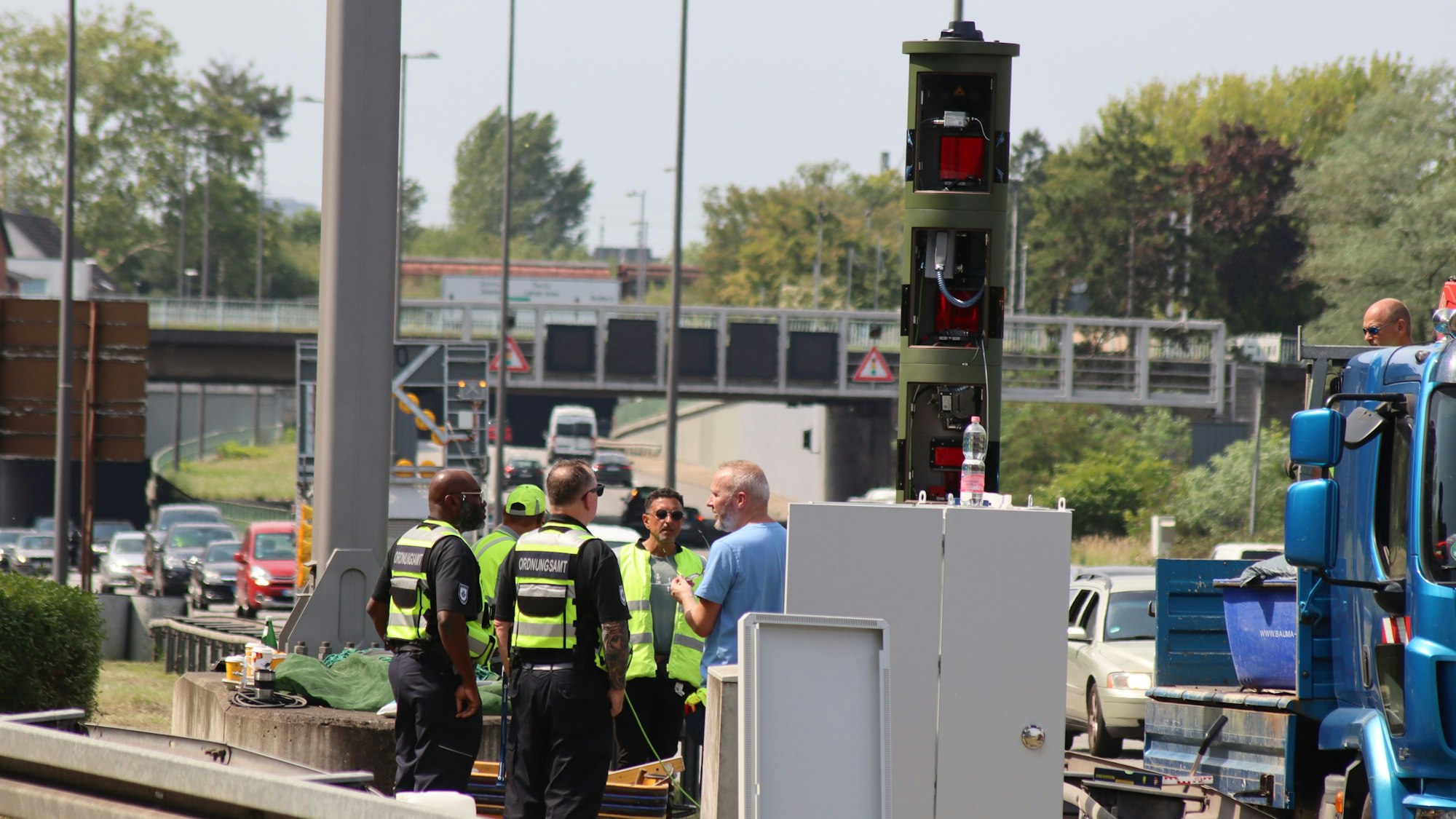 Der Blitzer an der B55a in Köln-Höhenberg.