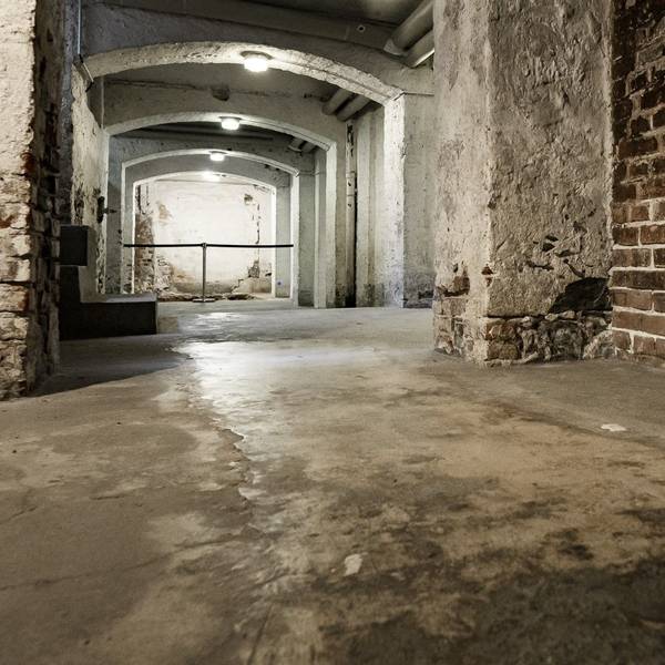 Das Foto zeigt Kellerräume der Gedenkstätte Hadamar