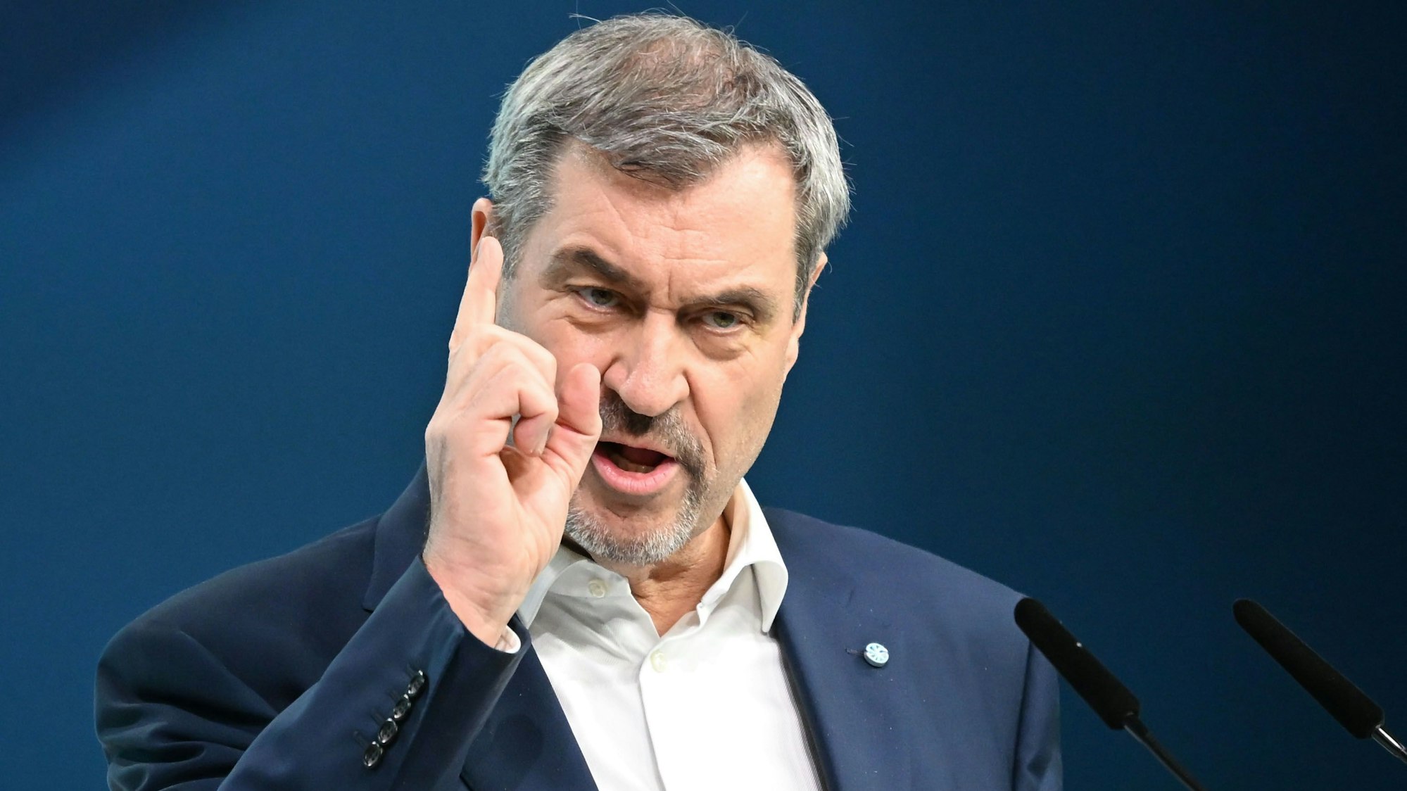 Markus Söder (CSU), Ministerpräsident von Bayern und CSU-Chef, spricht auf dem CDU-Bundesparteitag.