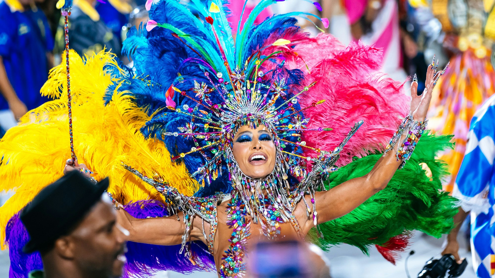 Im Sambódromo feierte das Festkomitee den Höhepunkt des Karnevals in Rio, bei dem die Top-Sambaschulen im Rahmen einer Parade gegeneinander antreten.