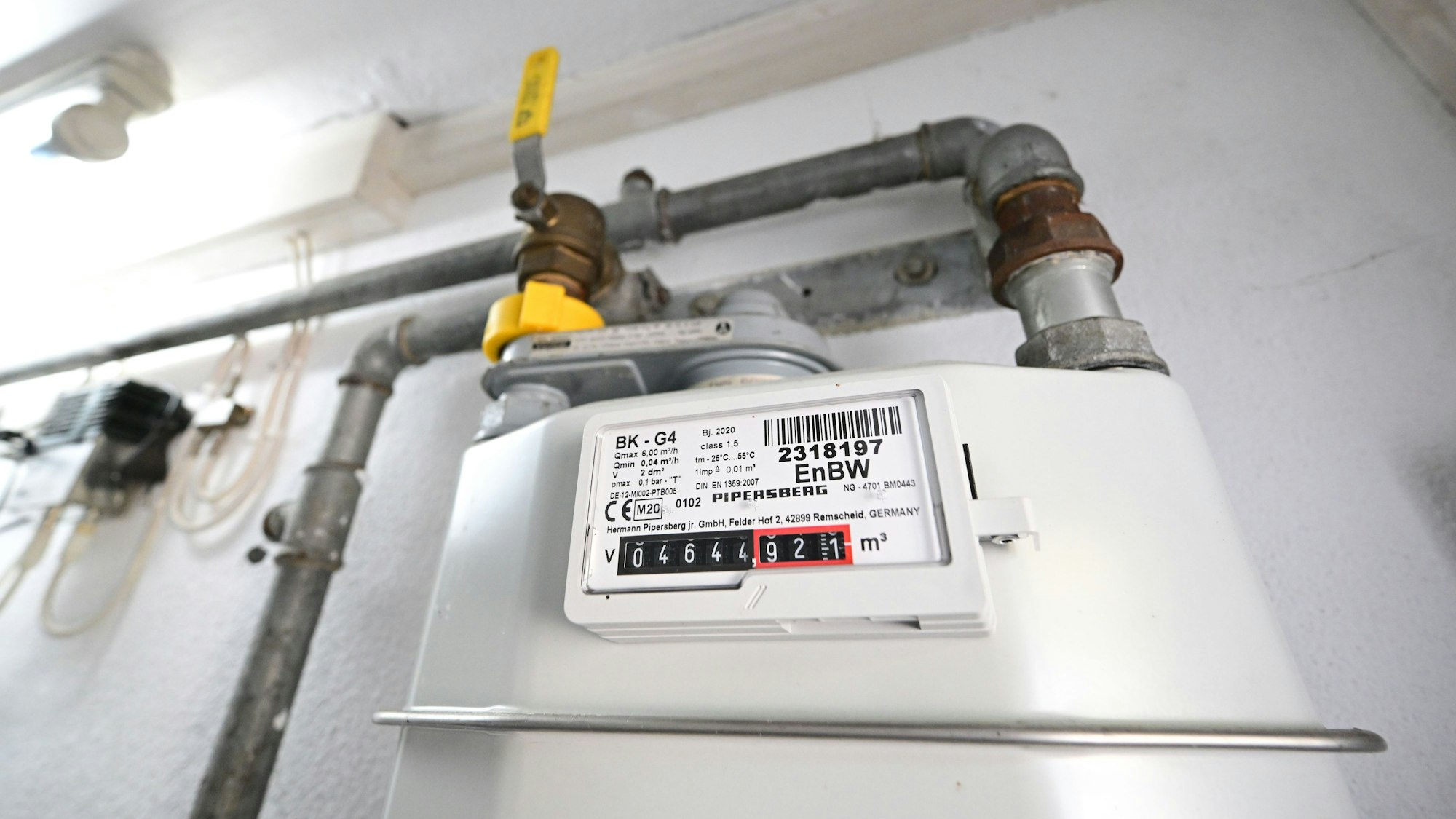 Gaszähler für eine Gasheizung in einem Privathaus. Das Heizungsgesetz soll überarbeitet werden.