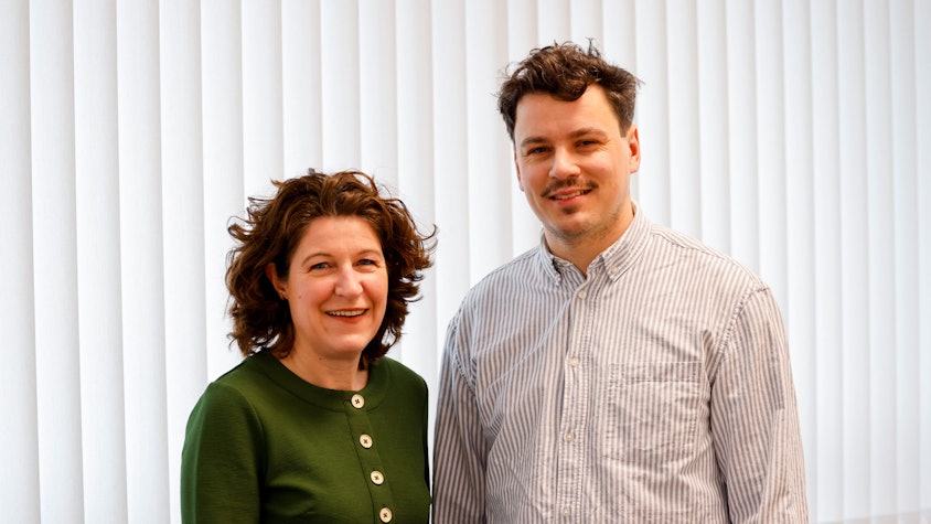 Die Parteivorsitzenden der Kölner Grünen, Kirsten Jahn und Cyrill Ibn Salem.