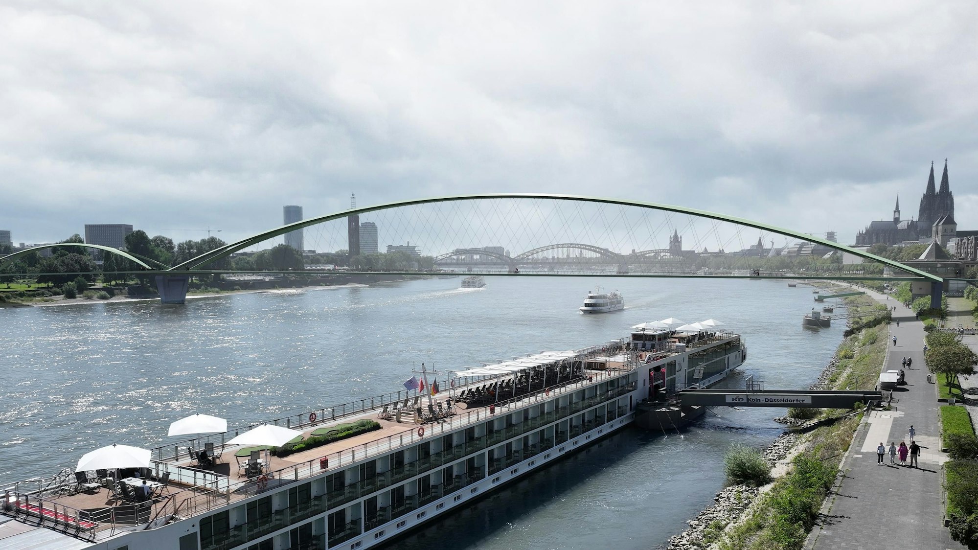 Visualisierung der Fußgängerbrücke an der Bastei
