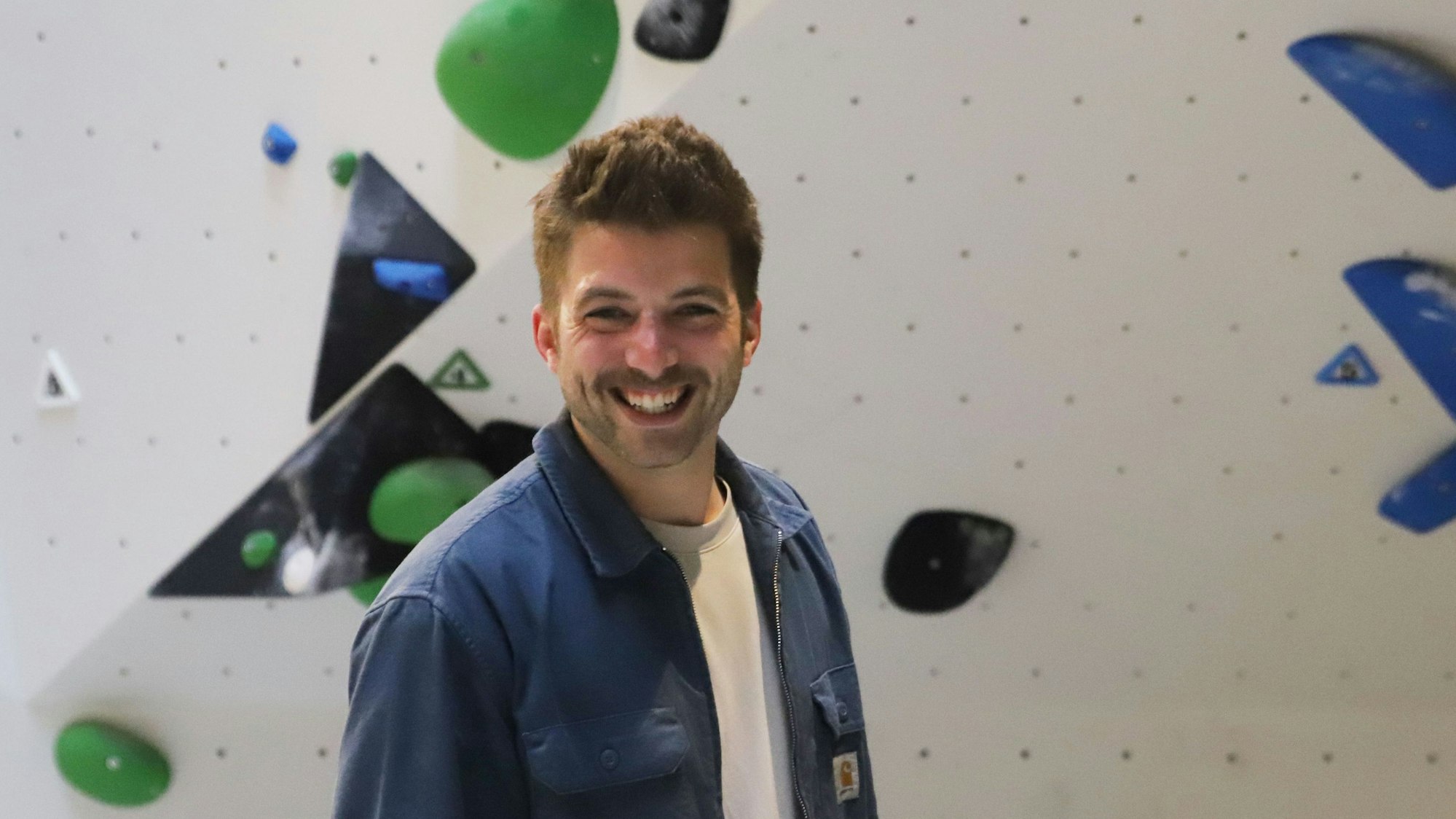 Das Happy Franky in Troisdorf hat am Pfingstsamstag, 18. Mai 2024, eröffnet. Die Mitunternehmer präsentierten sich mit ihren Angeboten. Pascal Schreiber, Chef der Boulderhalle.