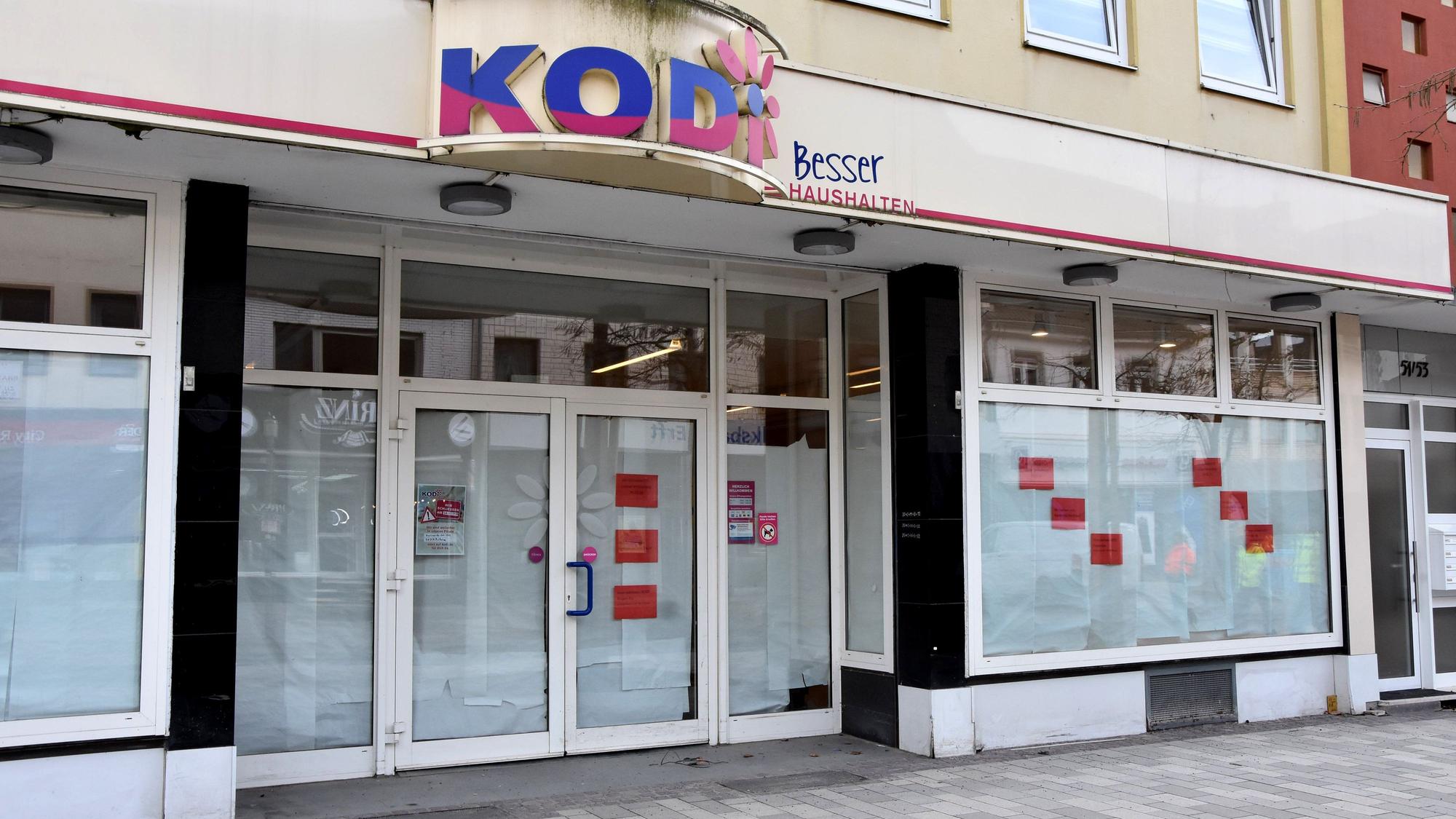 Zu sehen ist die geschlossene Kodi-Filiale in Bergheim.