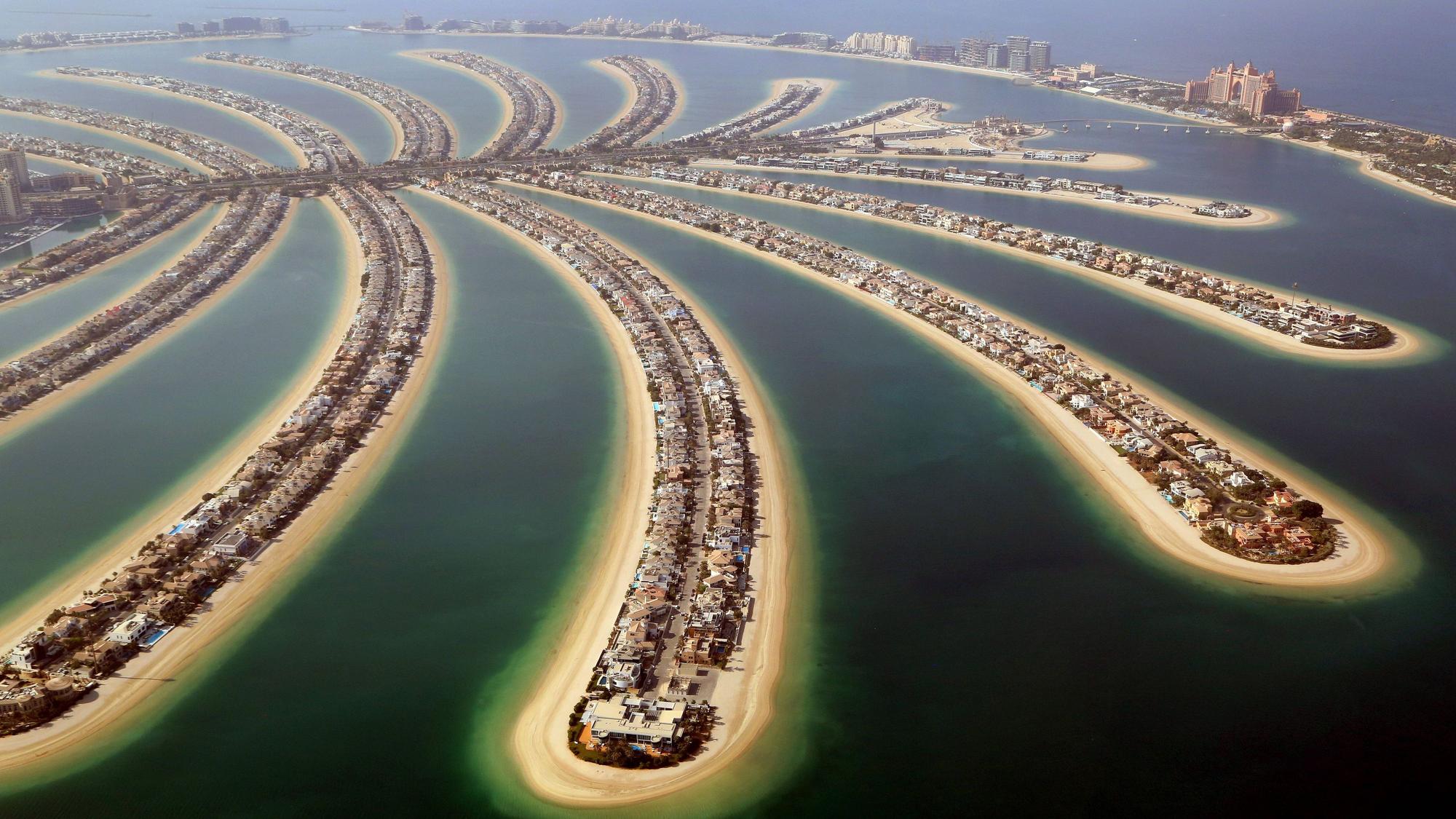 Die künstliche Insel „Palm Jumeirah“ mit dem Hotel „Atlantis The Palm“.