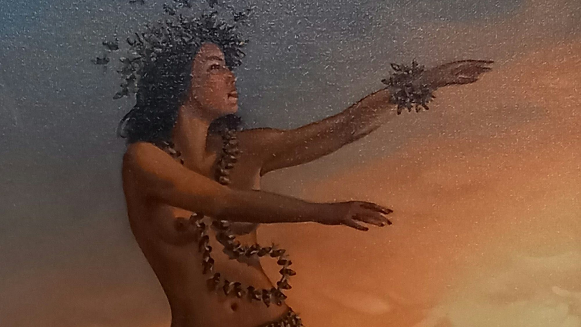 Der Hula Tanz aus Hawai inspiriert Elke Eupen. Der Hula Tanz aus Hawai inspiriert Elke Eupen. Dieses gemälde hängt in ihrem Wohnzimmer.