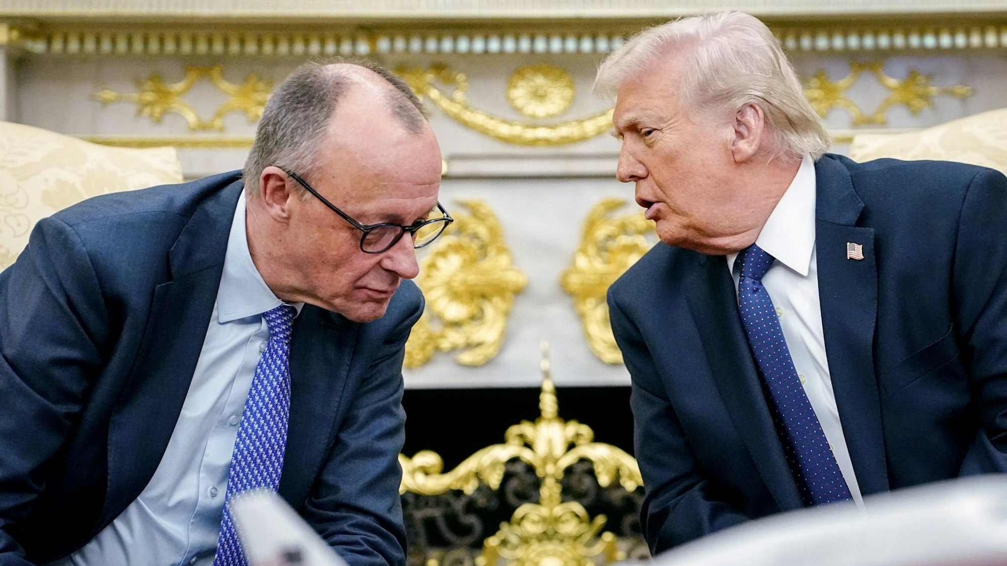 US-Präsident Donald Trump empfängt Bundeskanzler Friedrich Merz (CDU) im Weißen Haus. (Archivbild)