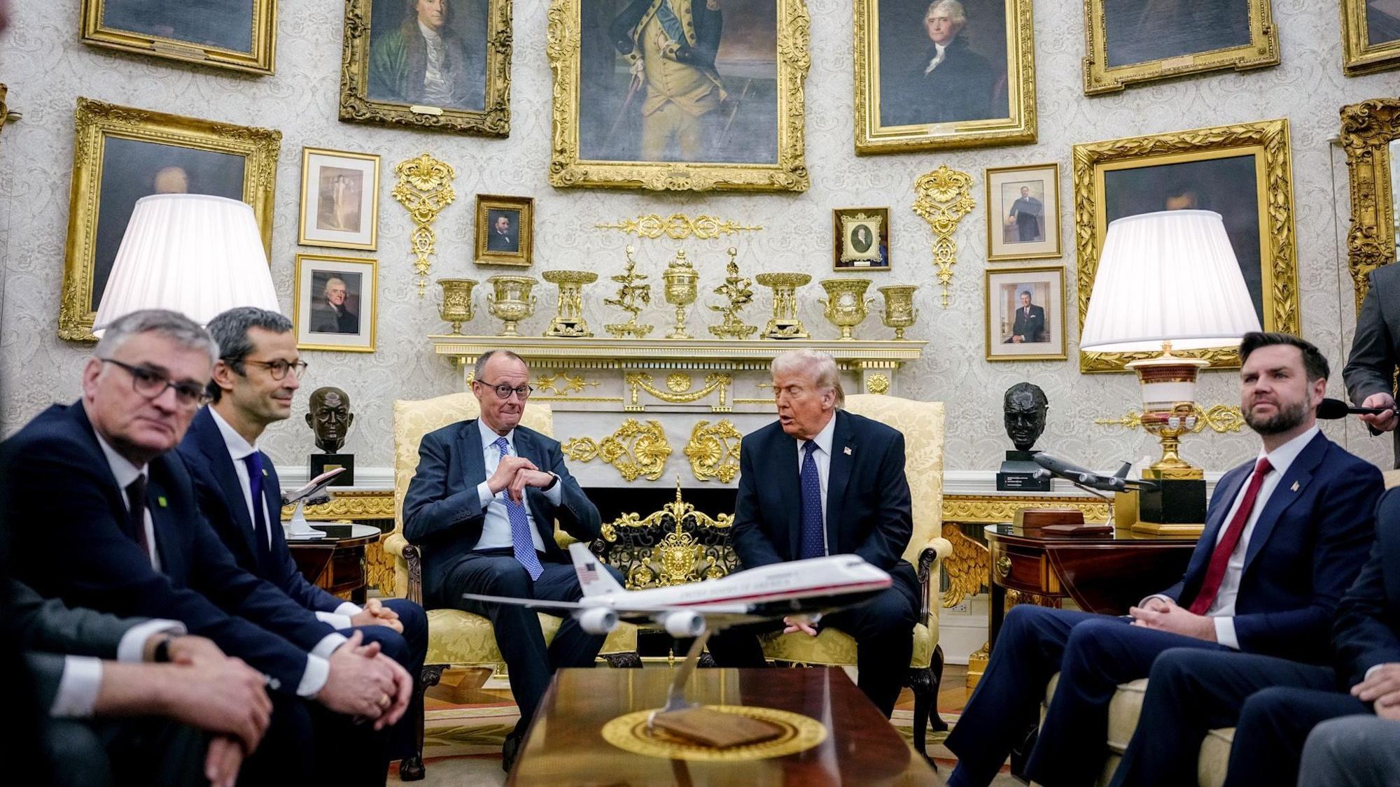 US-Präsident Donald Trump empfängt Bundeskanzler Friedrich Merz (CDU) im Weißen Haus