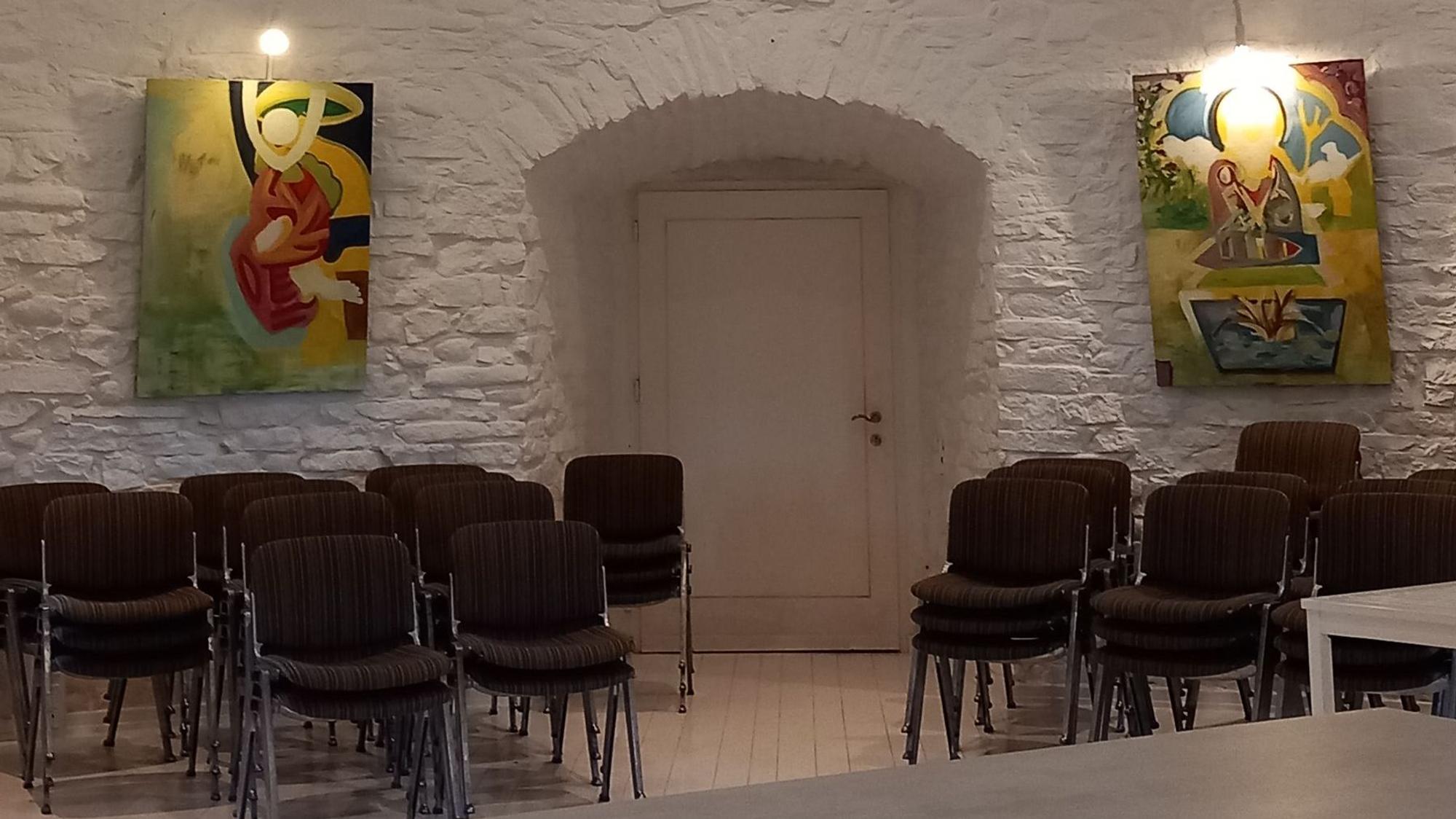 Die Decke im Mühlenturm ist gestrichen, der Aufgang verriegelt.