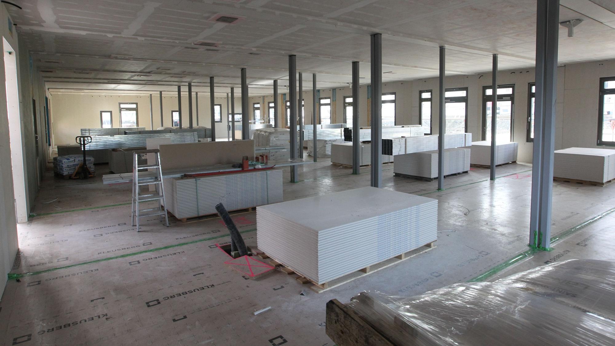 Innerhalb einer Woche sind die Module angeliefert und zusammengebaut worden.