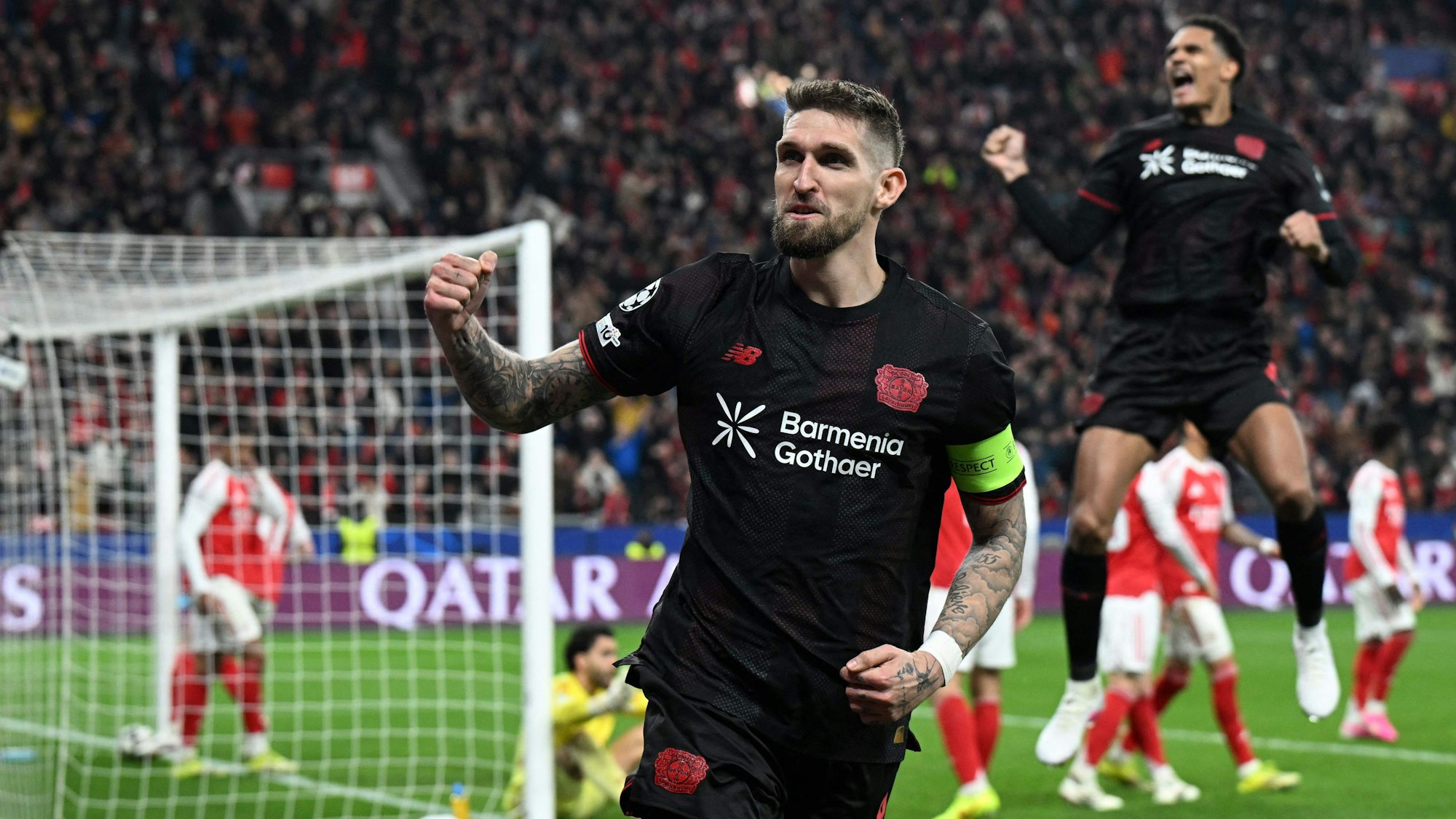 TVerdiente Führung: Robert Andrich jubelt nach einem Kopfballtreffer zum 1:0.