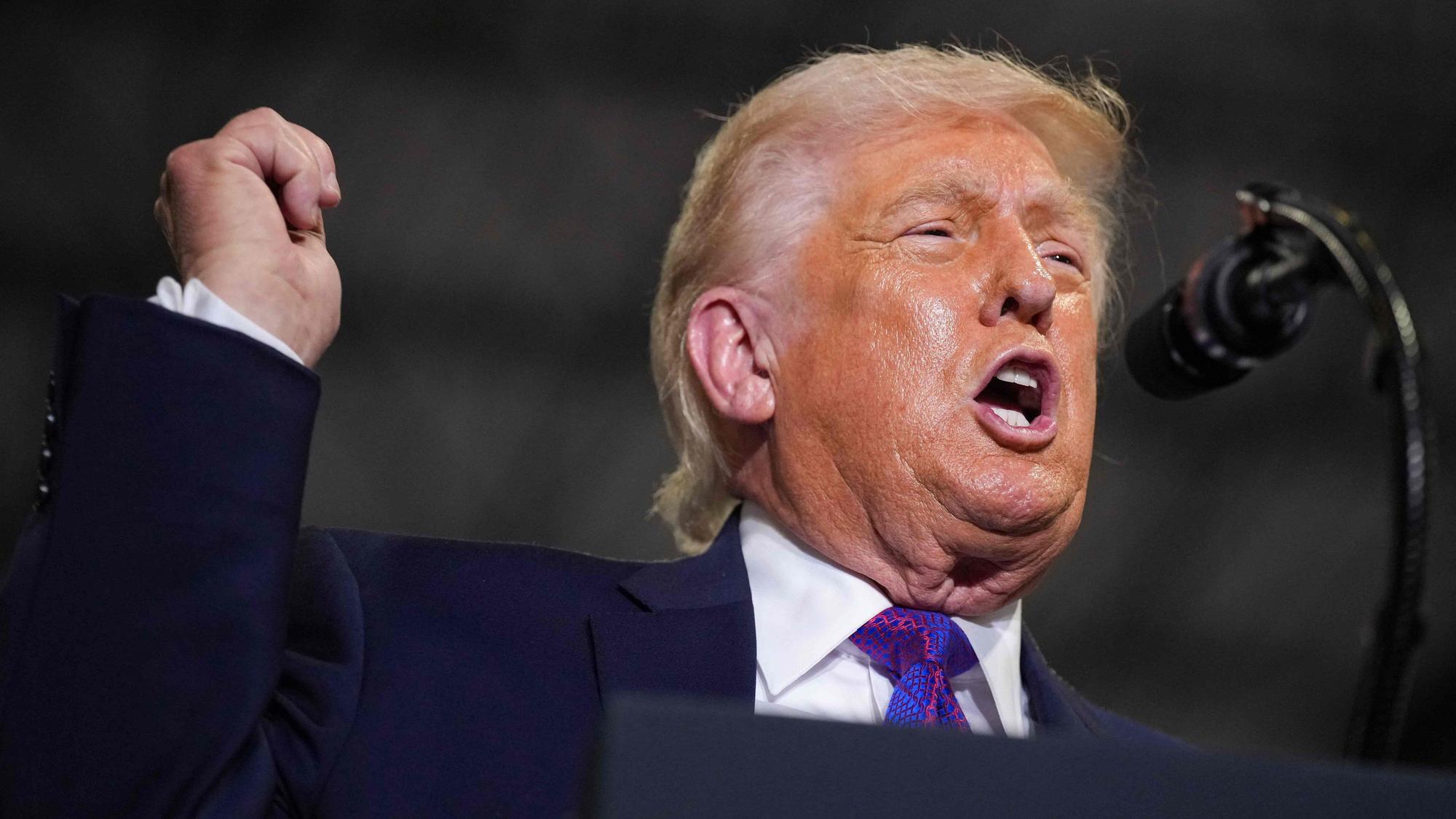 US-Präsident Donald Trump bei seinem Auftritt in Kentucky. (Archivbild)