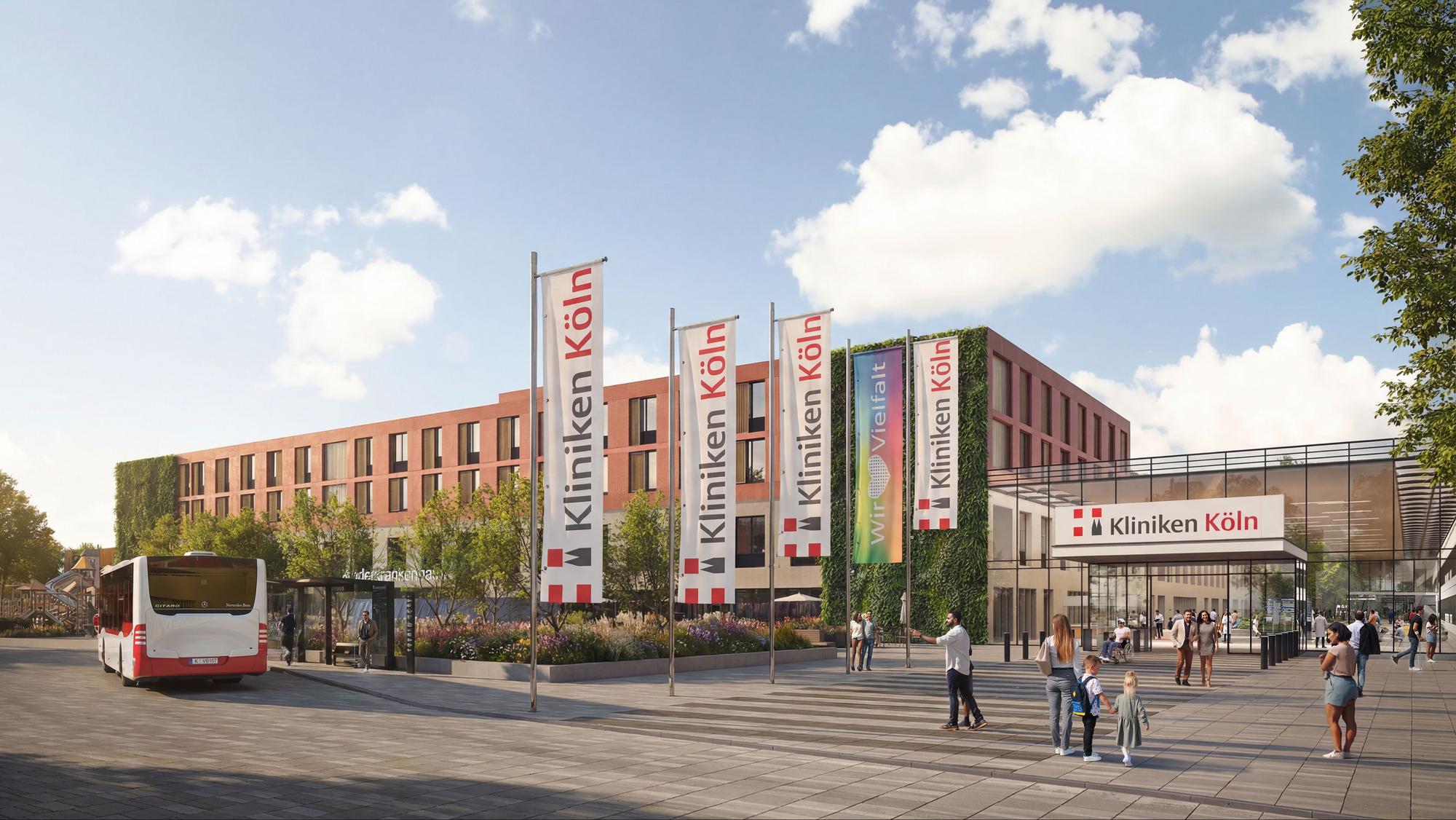 Der geplante Eingangsbereich an der neuen Kinderklinik.