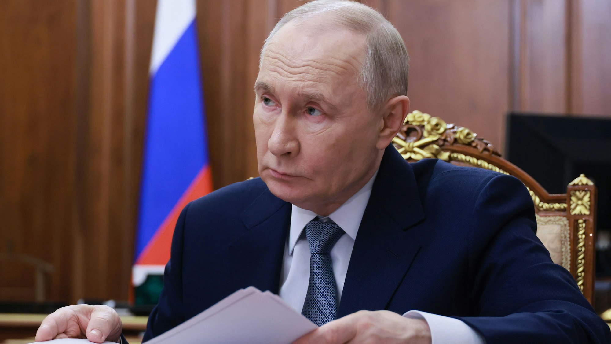 Kremlchef Wladimir Putin während eines Treffens im Kreml. (Archivbild)