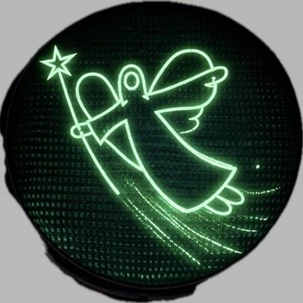 Der Engelskirchener Engel soll Ampeln schmücken. Hier ein KI-generierter Entwurf.