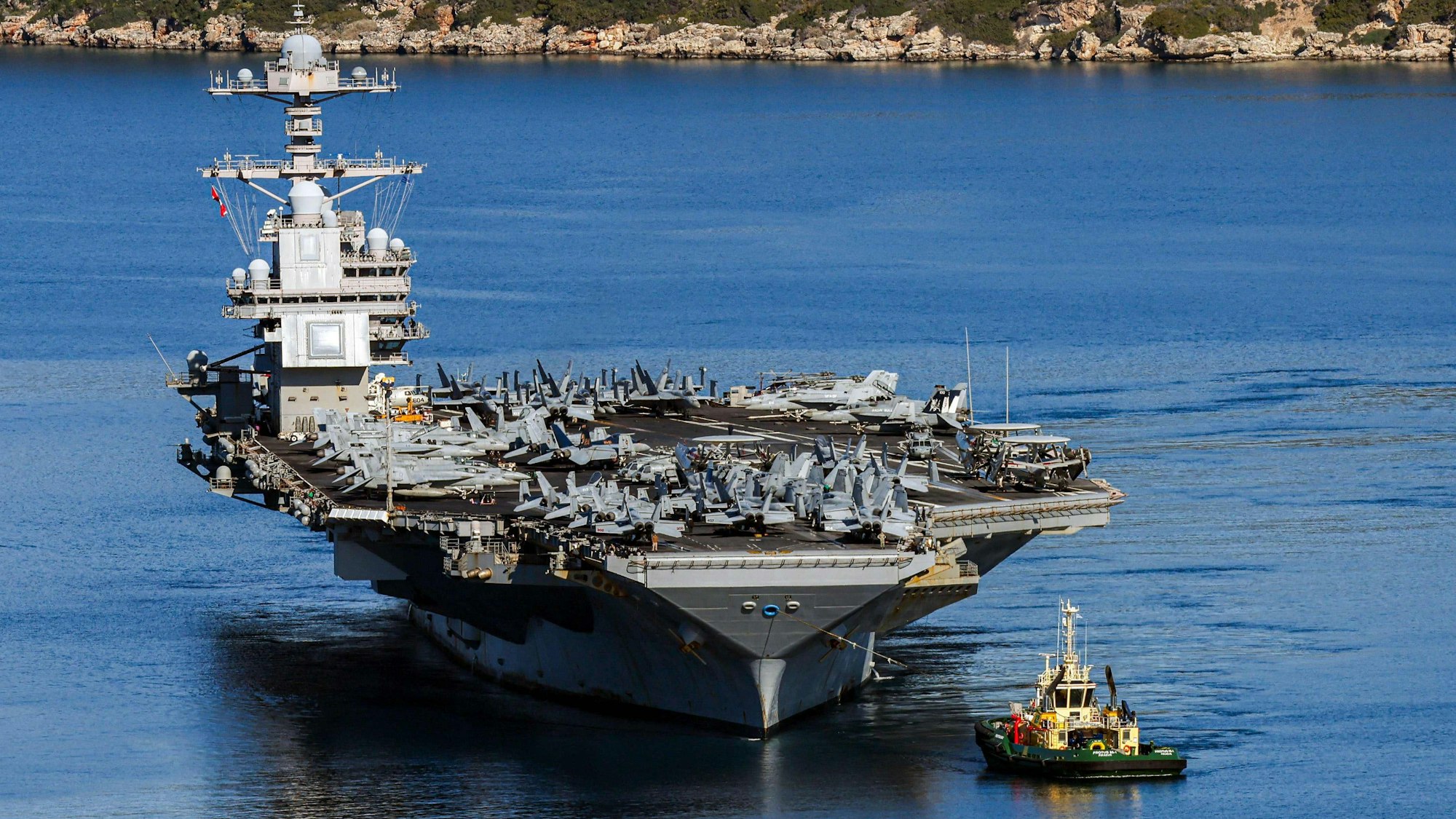 Der „USS Gerald R. Ford“ ist bei einem Brand stark beschädigt worden (Archivbild vom 26. Februar).