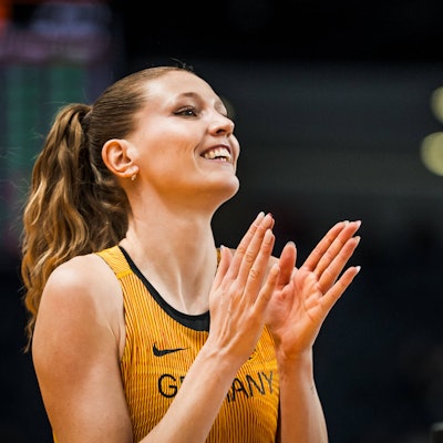 KUJAWY POMORZE, POLAND - MARCH 20: Imke Onnen GER reacts in the womens high jump at the World Athletics Indoor Championships 2026 at Kujawsko-Pomorska Arena Torun on March 20, 2026 in Kujawy Pomorze, Poland. Copyright: xUlfxSchillerx