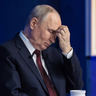 Kremlchef Wladimir Putin bei einer Pressekonferenz. (Archivbild)