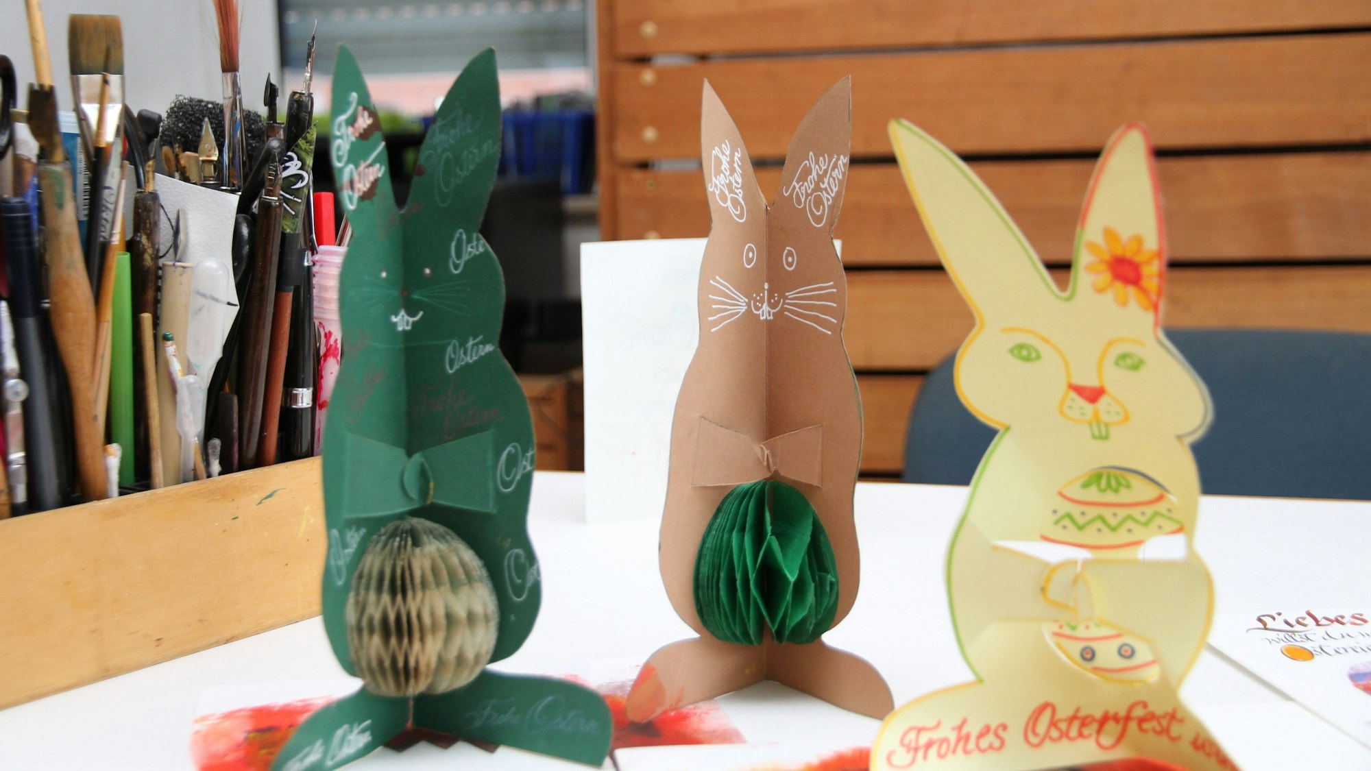 Basteln für Ostern, Hasen aus Papier