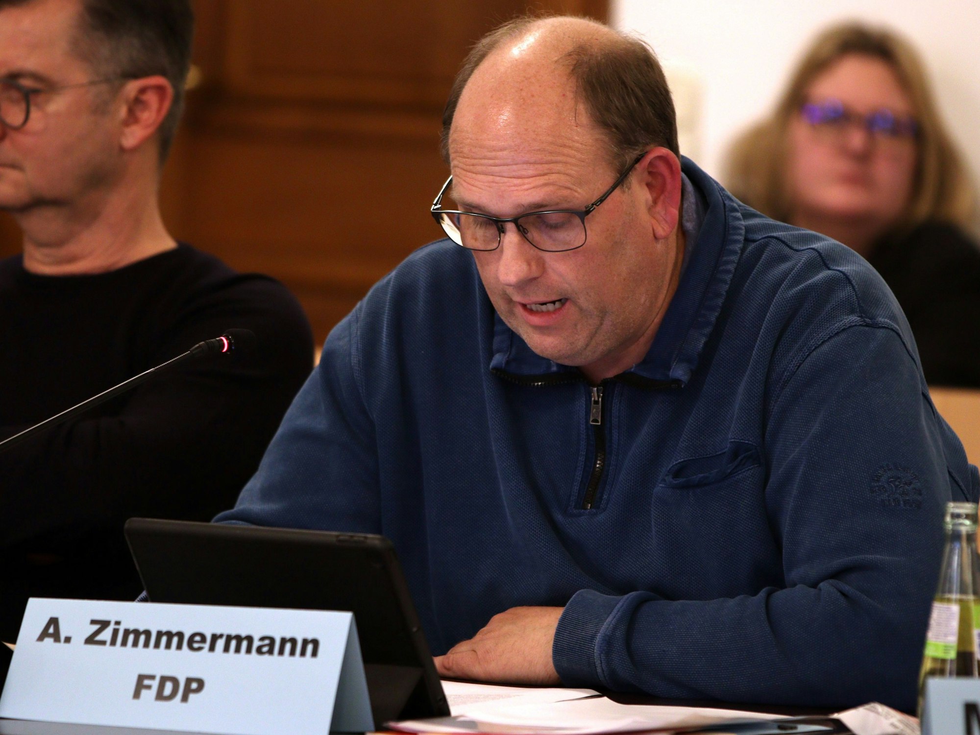 Andre Zimmermann (FDP) bei seiner Haushaltsrede.