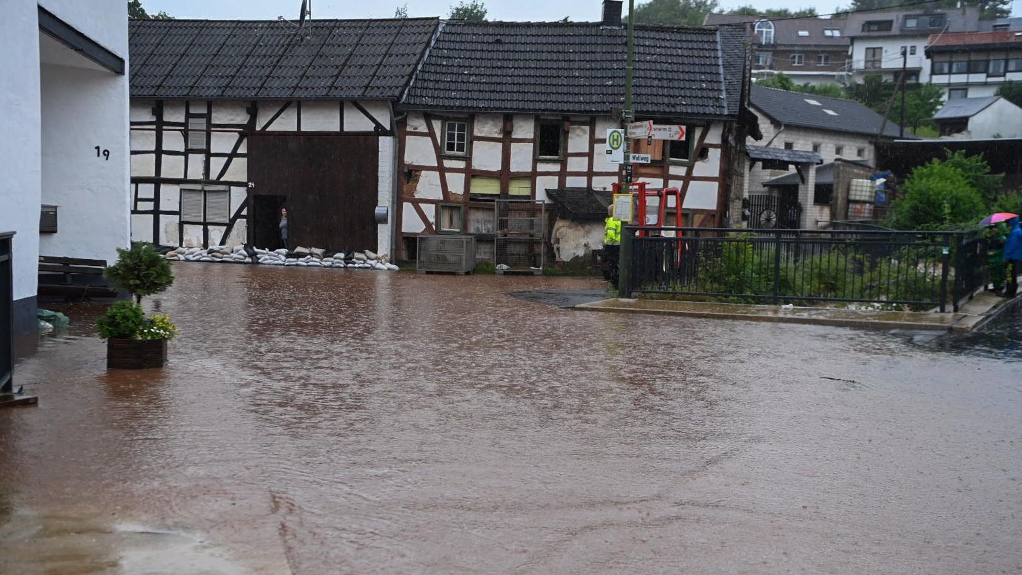 Der Ort Gilsdorf war schon am Nachmittag des 14. Juli überschwemmt.