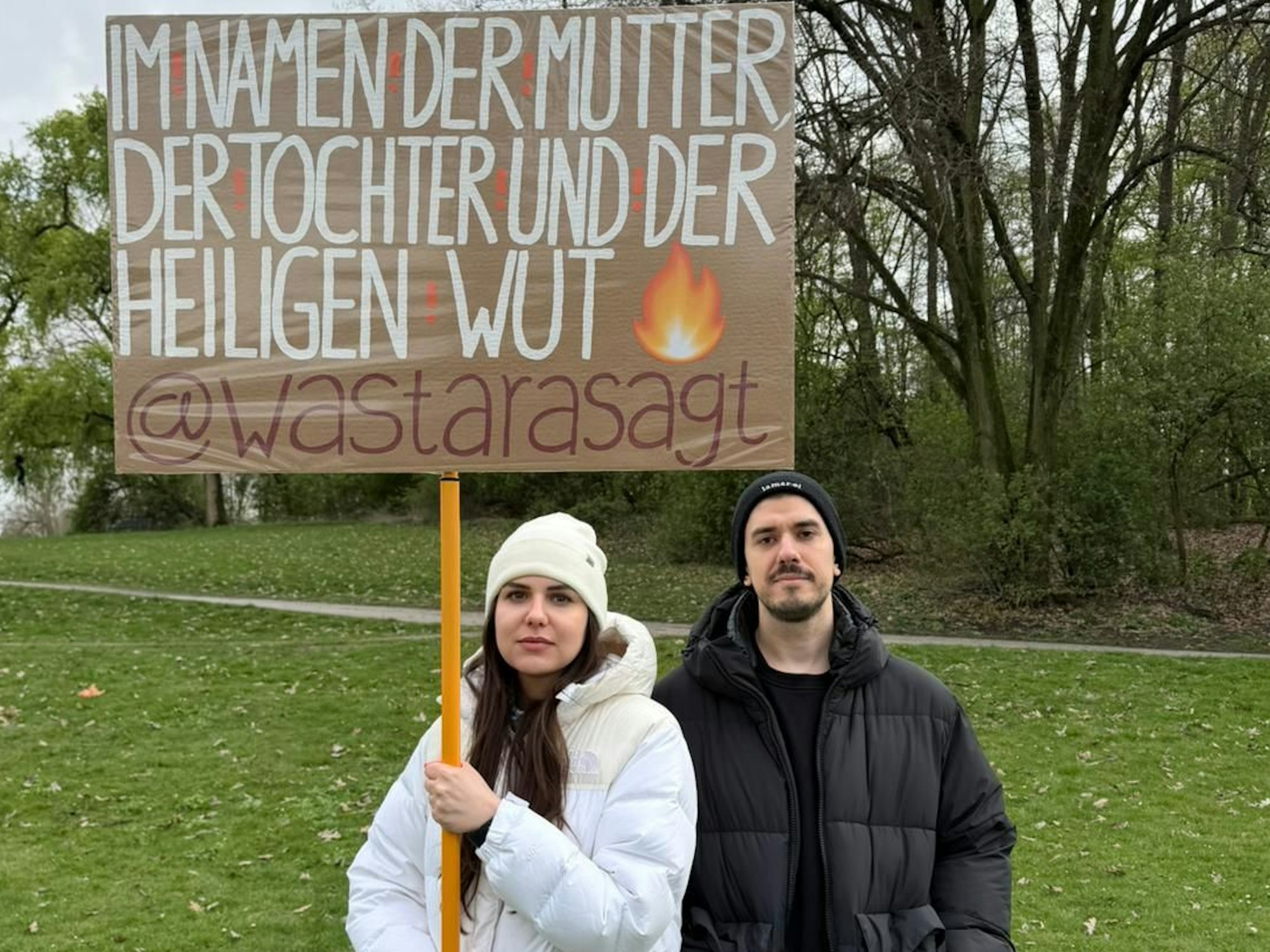 Carmen Amendt demonstrierte gemeinsam mit ihrem Ehemann.