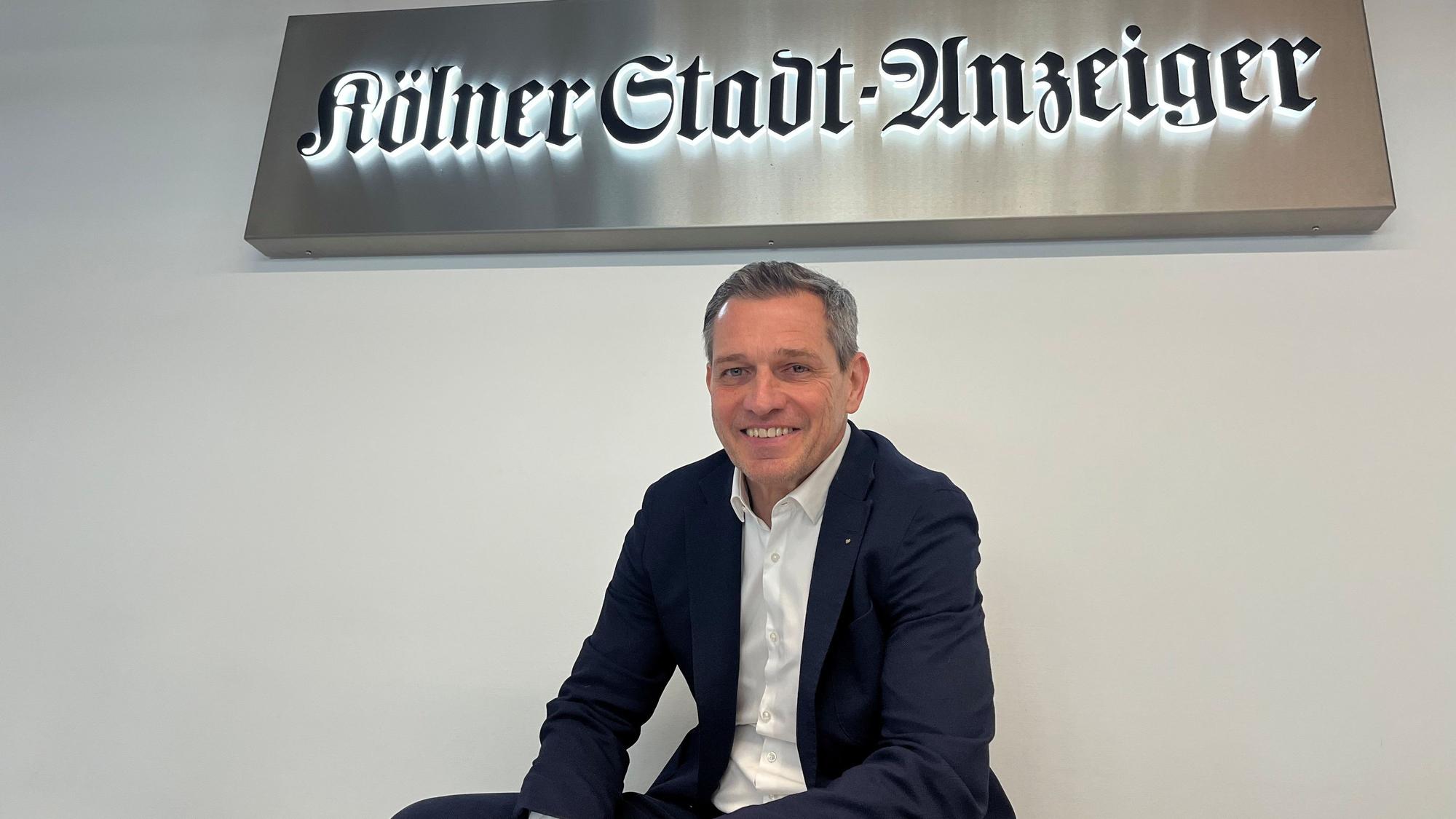 Michael Mronz, Kölner Sportmanager und IOC-Mitglied, zu Gast beim „Kölner Stadt-Anzeiger“.