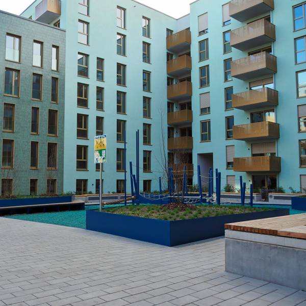Das neue Quartier ist autofrei. Die ersten Wohnungen sind bereits bezogen.