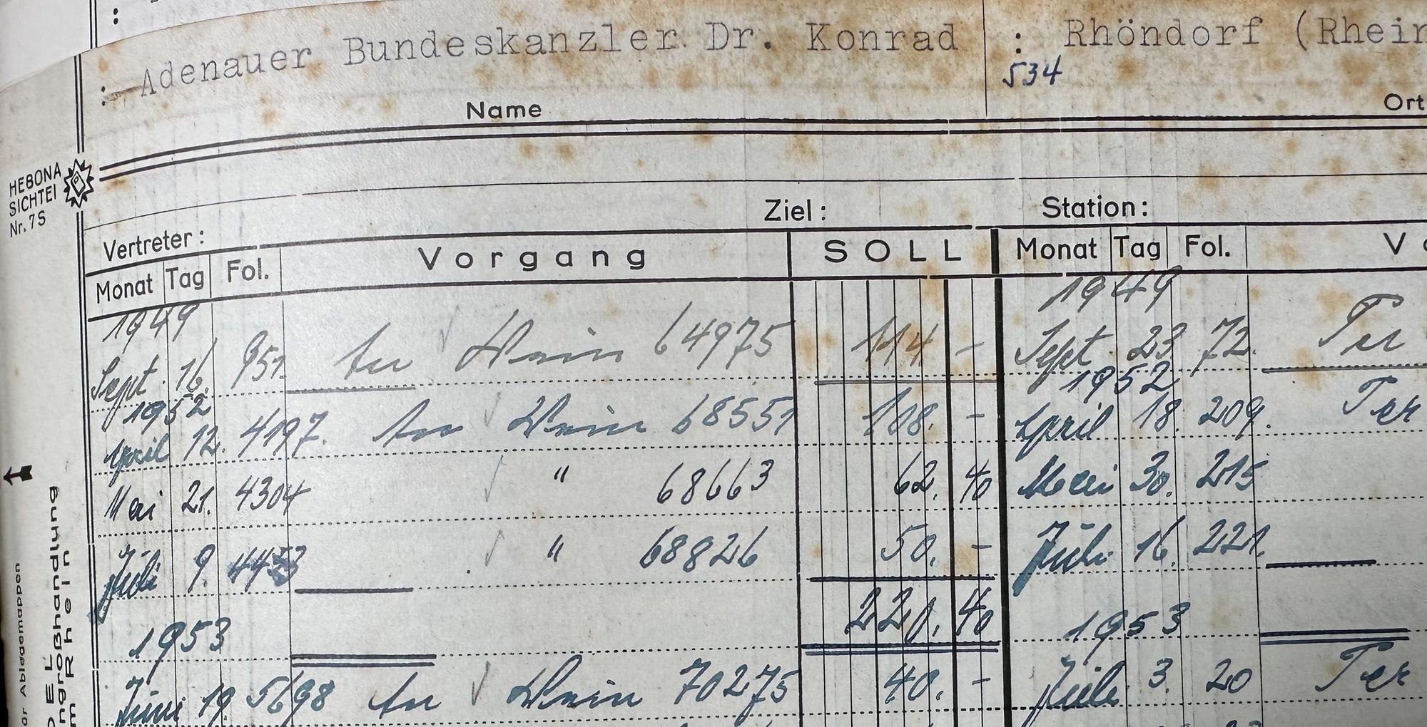 Nach der Wahl zum Kanzler kaufte Konrad Adenauer Wein im Weingut Broel.