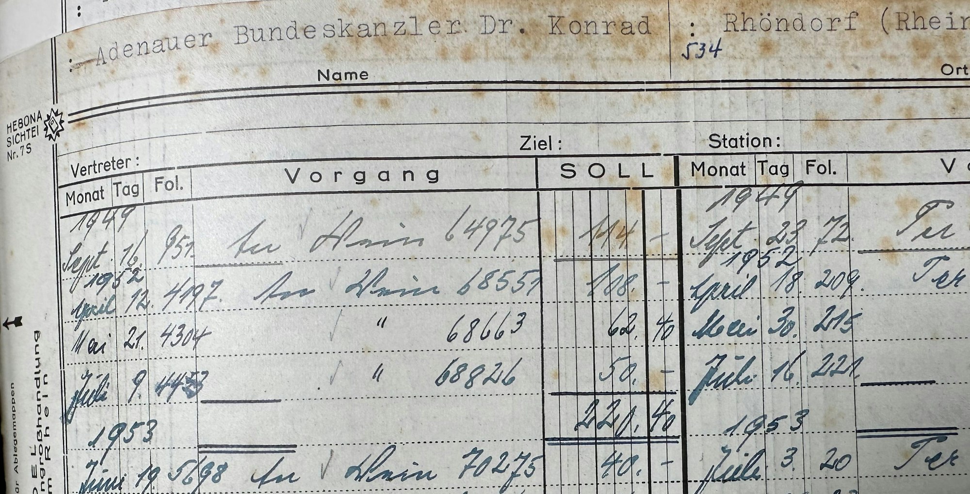 Nach der Wahl zum Kanzler kaufte Konrad Adenauer Wein im Weingut Broel.