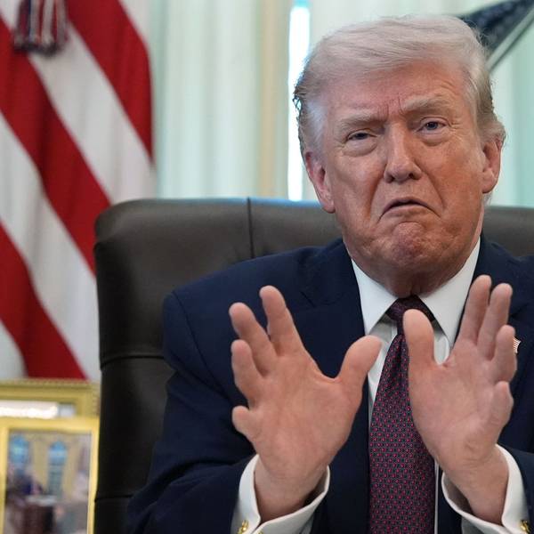 US-Präsident Donald Trump spricht im Oval Office des Weißen Hause. (Archivbild)