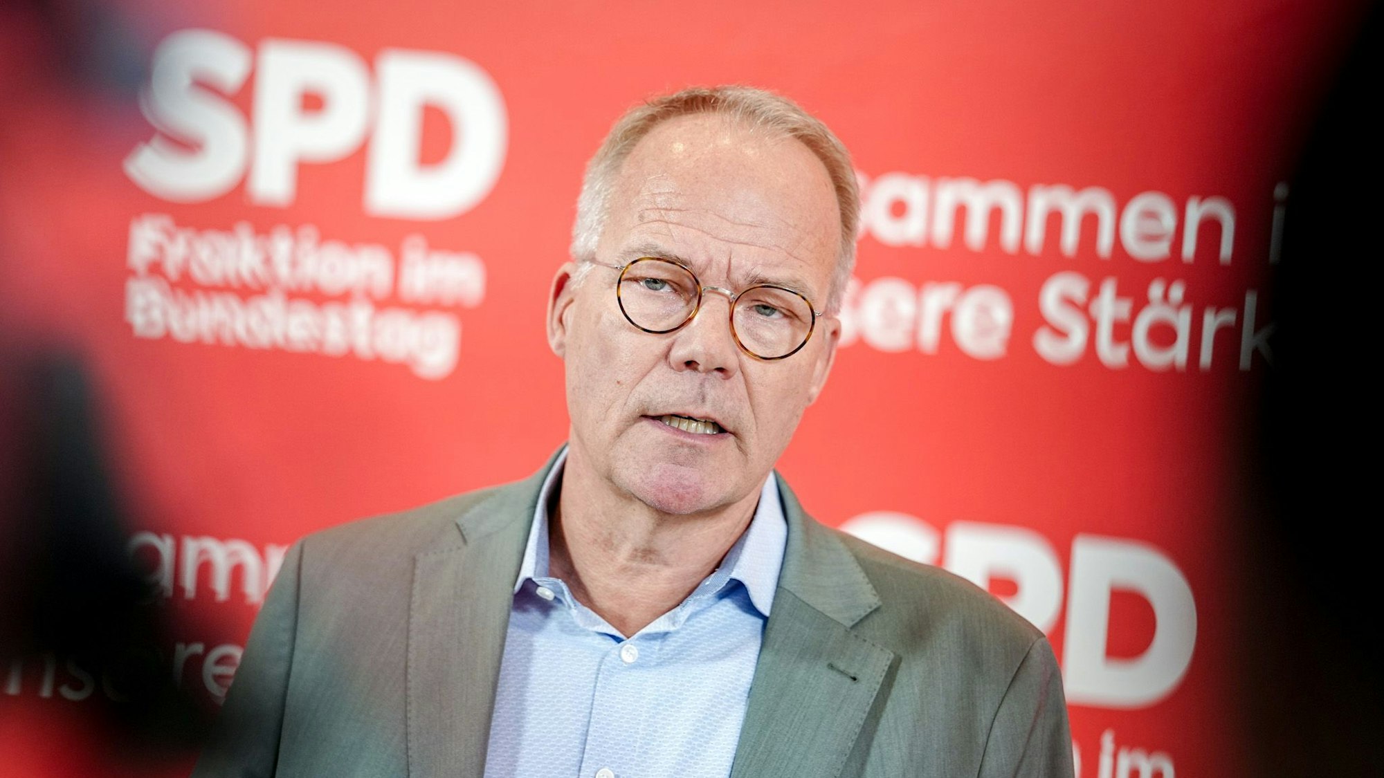 Matthias Miersch, Fraktionsvorsitzender der SPD, spricht.