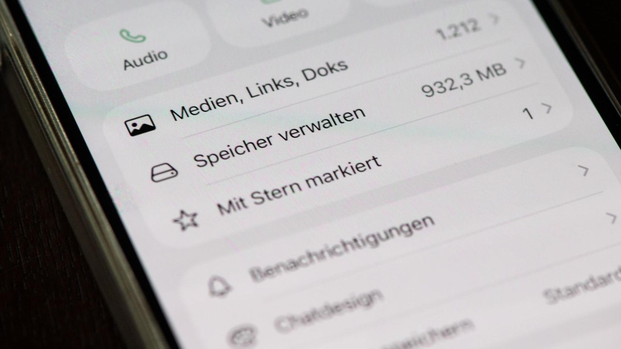 Speicherplatz eines WhatsApp-Chats