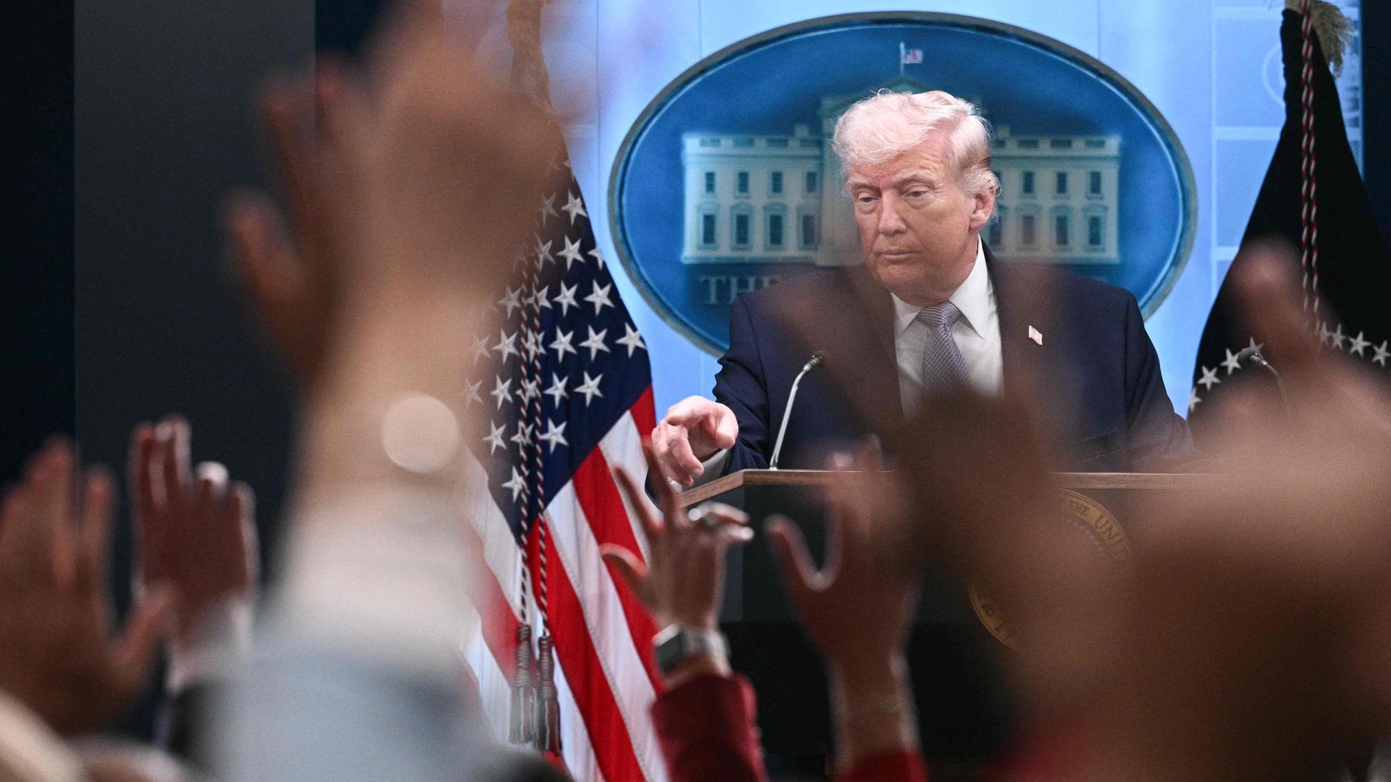 US-Präsident Donald Trump bei einer Pressekonferenz im Weißen Haus. (Archivbild)