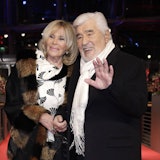 Mario Adorf und seine Ehefrau Monique in Berlin 2018.