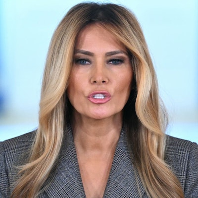 Melania Trump, First Lady der USA, gibt eine Erklärung zum Fall Jeffrey Epstein ab.