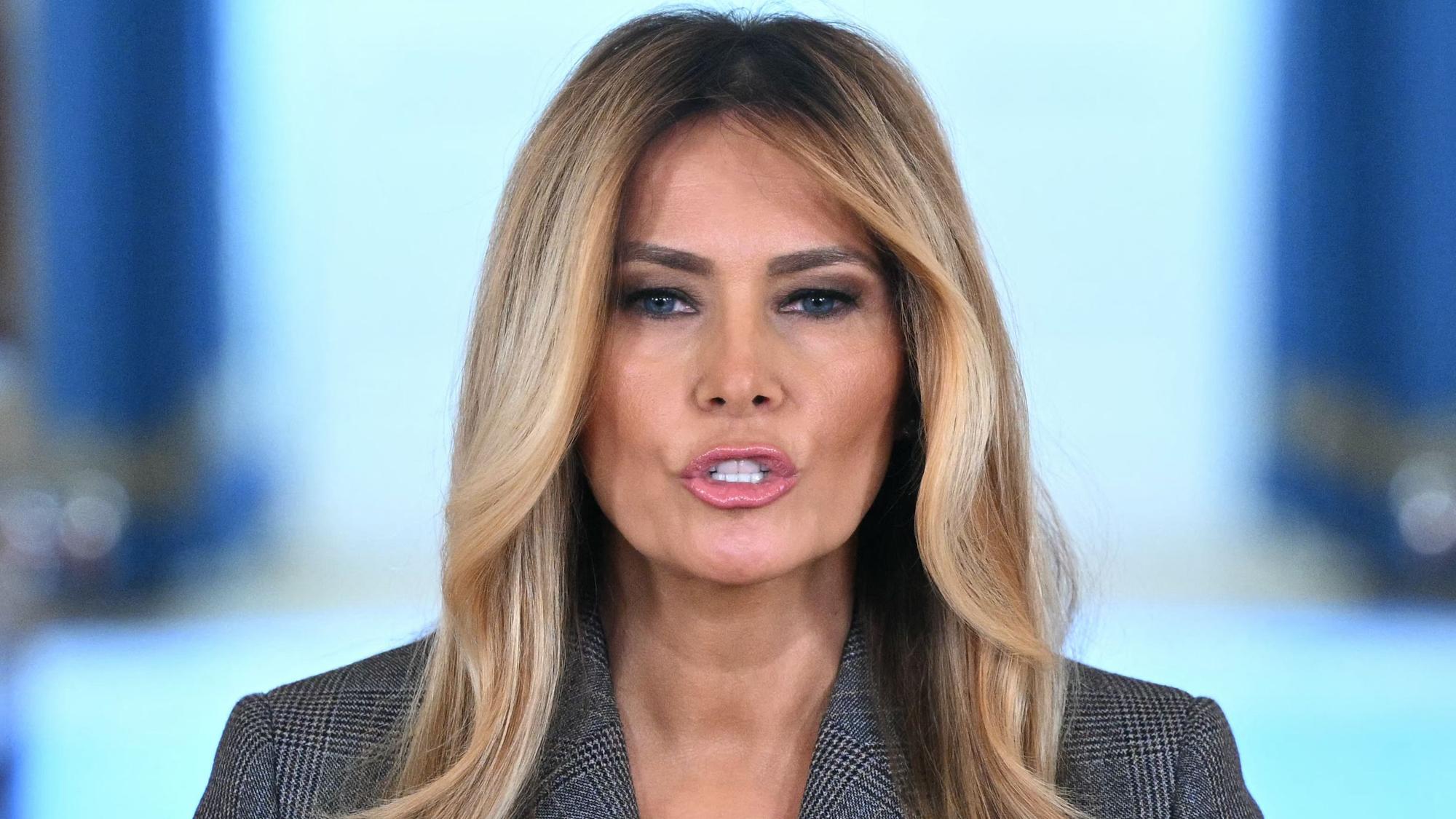 Melania Trump, First Lady der USA, gibt eine Erklärung zum Fall Jeffrey Epstein ab.
