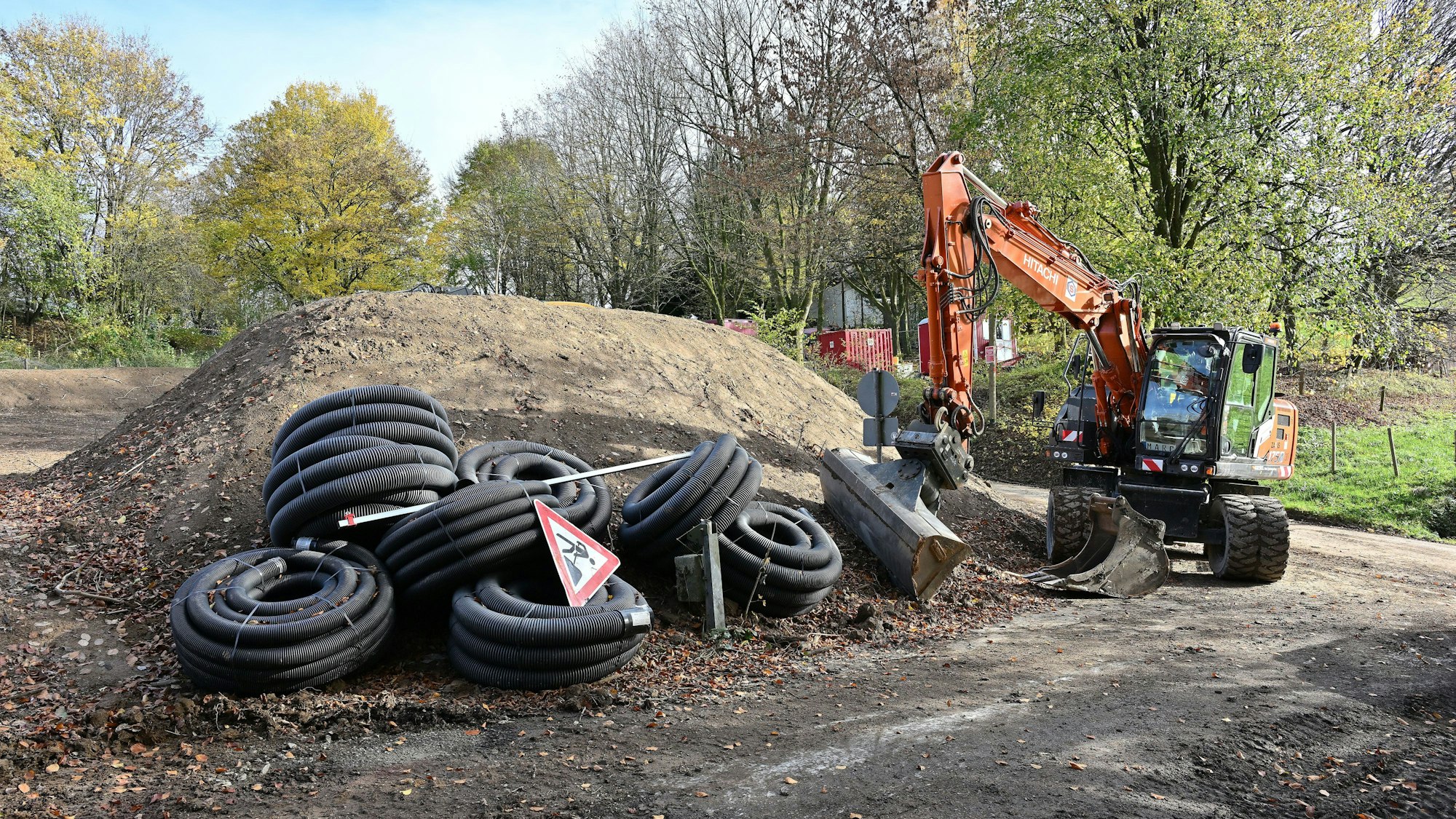 Das Bild zeigt Hommermühle - Kanalarbeiten für Baugebiet