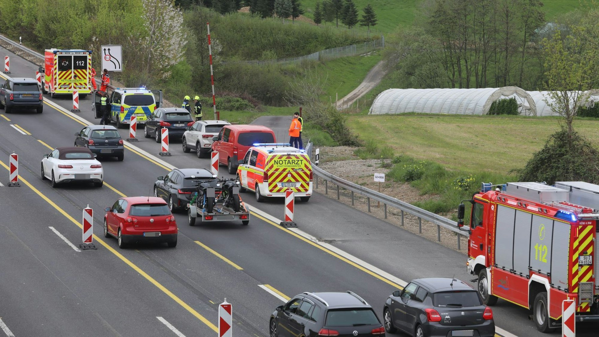 In der Baustelle bei Königswinter-Thomasberg gab es am Sonntag, 12. April, einen zweiten Unfall.