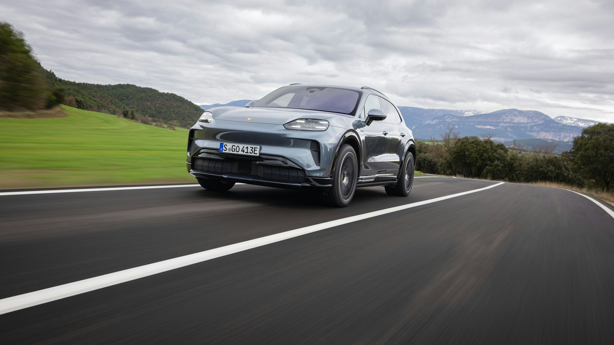 Fahransicht Porsche Cayenne Electro