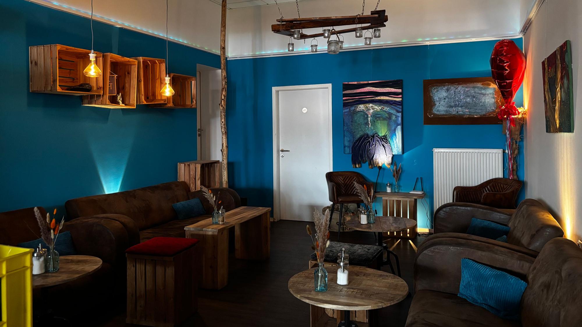 Blick in den Innenraum des Espressostudios.