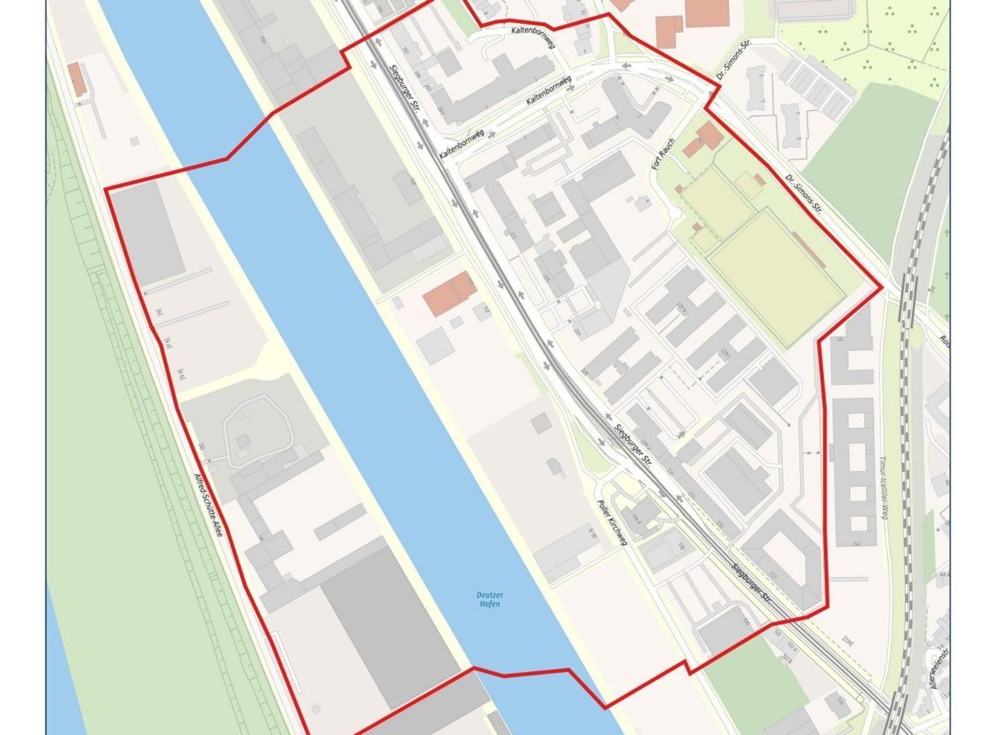 Die Stadt Köln hat einen Gefahrenbereich von 300 Metern um den Fundort der Bombe in Köln-Deutz vorgesehen.