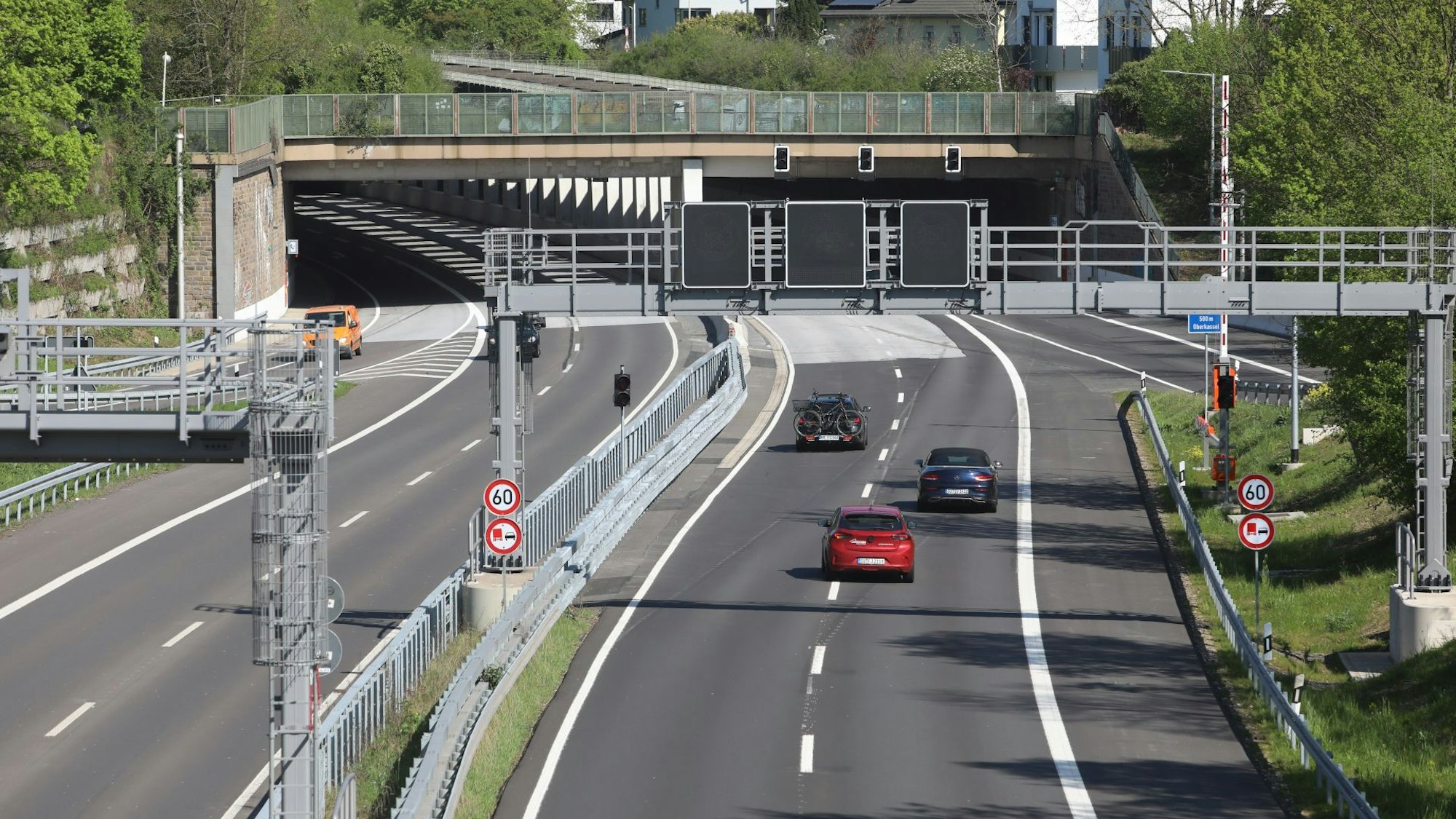 Blick auf die Straße.