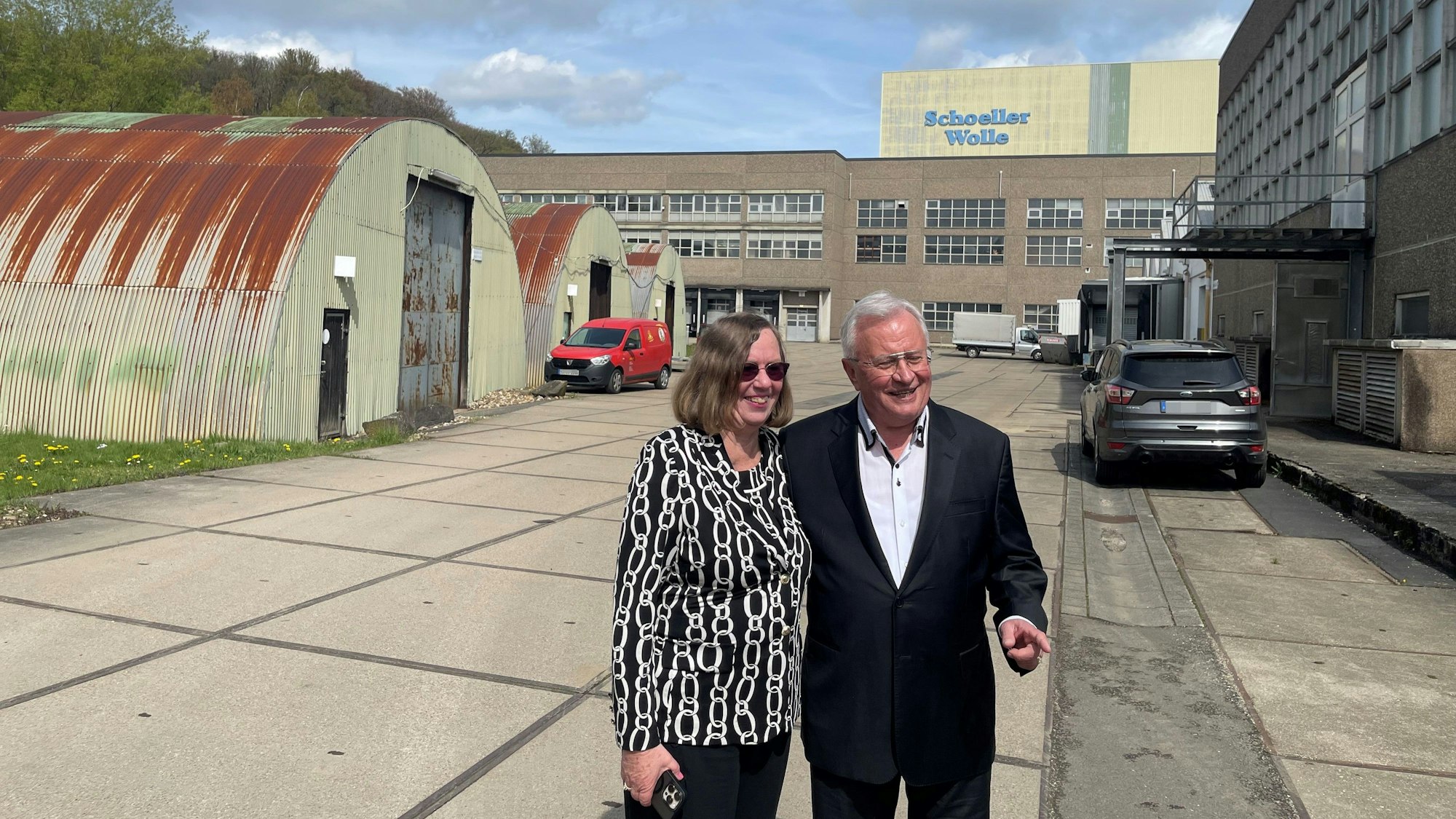 Elke und Oleg Retzer stellten die Pläne für das Schoeller-Areal in Eitorf vor.